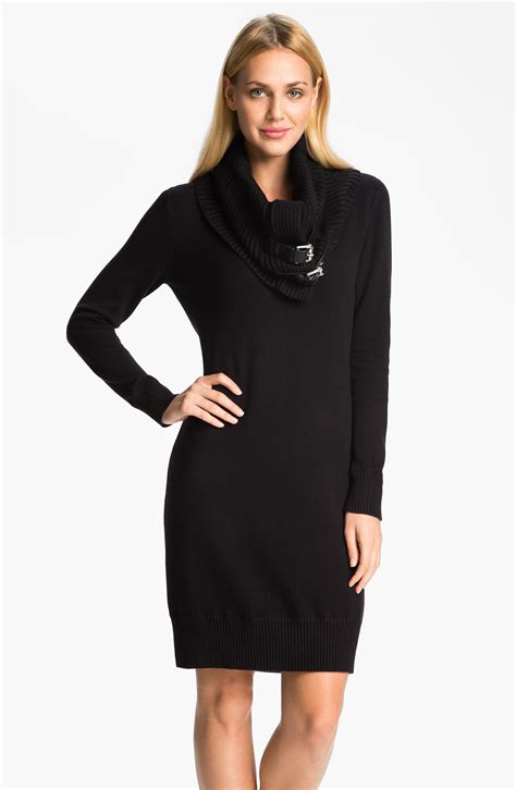 michael kors black sweater dress